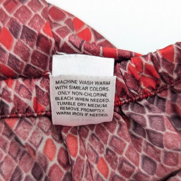 Victoria’s Secret Vintage Red Snake Print Silky Pajamas Sleep Set Size Medium - Picture 11 of 11